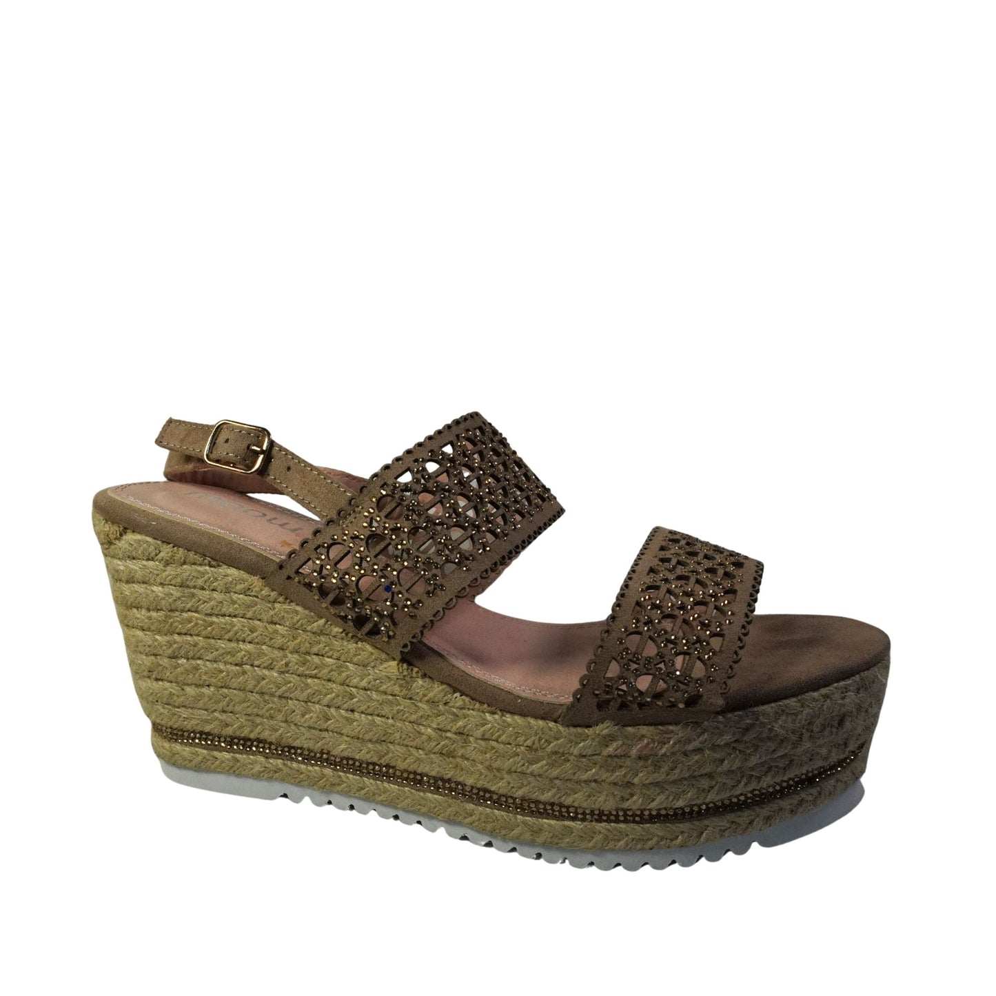 Sandales compensées femme MOOW Beige