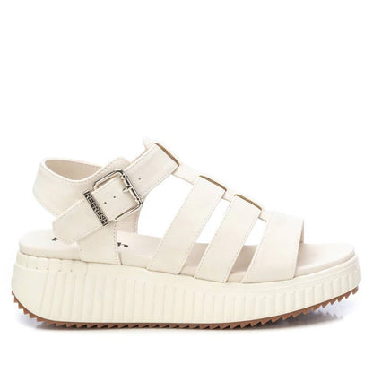 Sandales plates femme - Blanc - Semelle Confort