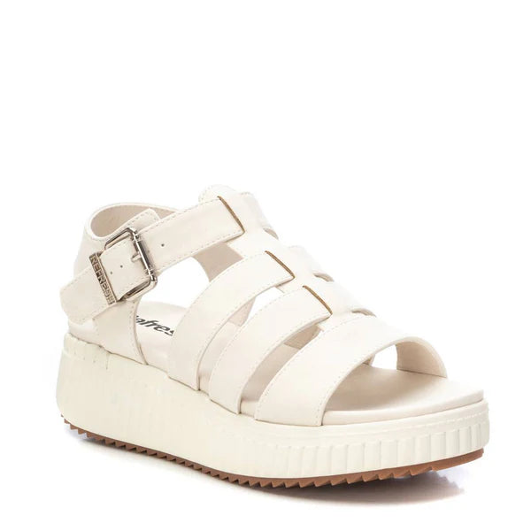 Sandales plates femme - Blanc - Semelle Confort