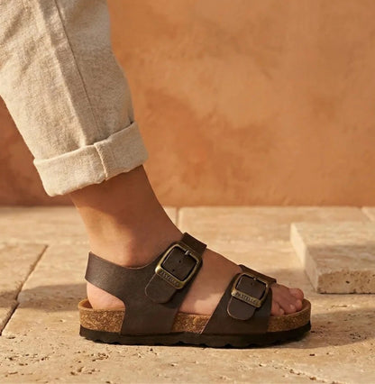 Sandale Enfant à Boucle, Semelle Confort en Cuir