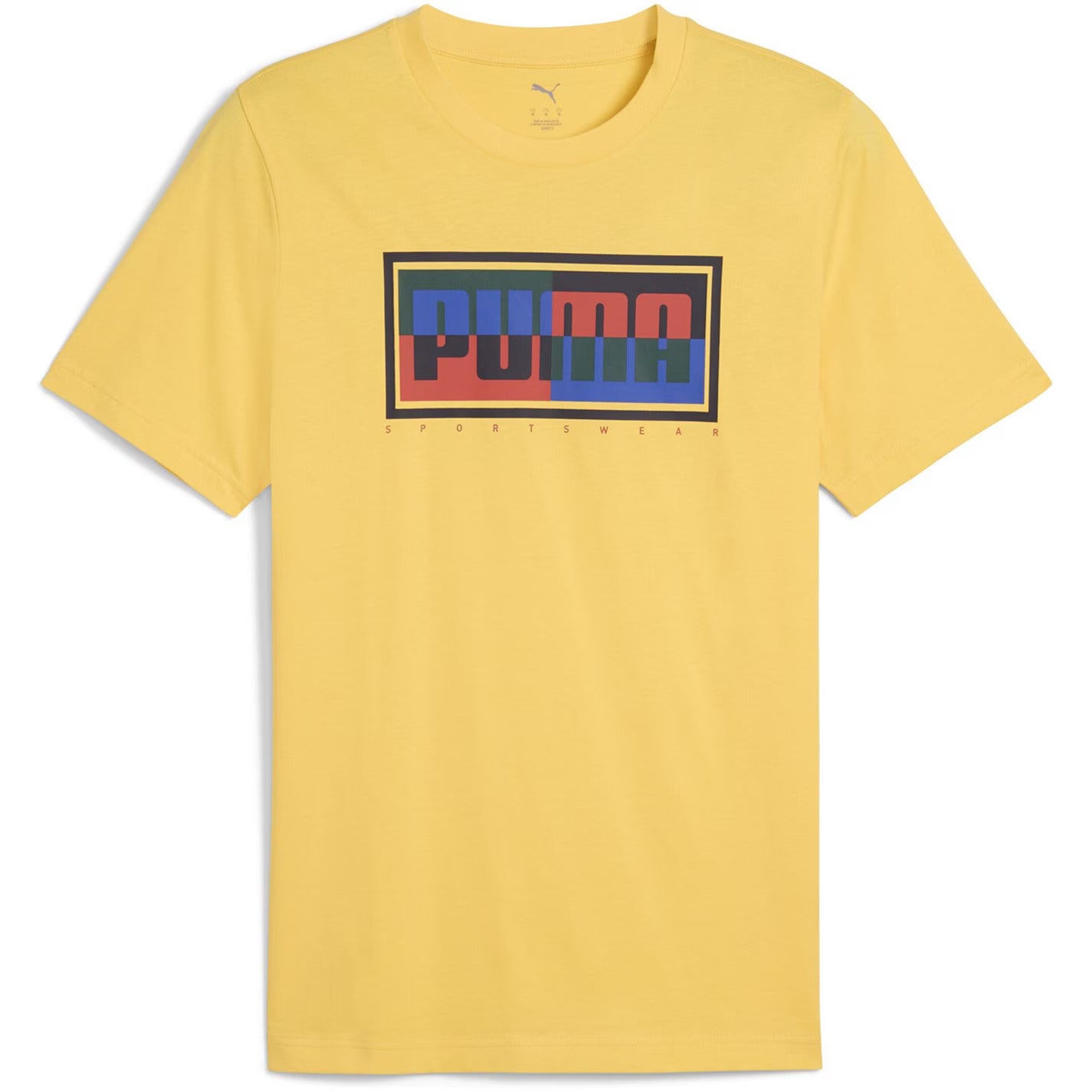 T-shirt puma graphic box tee sn99 yellow cotton