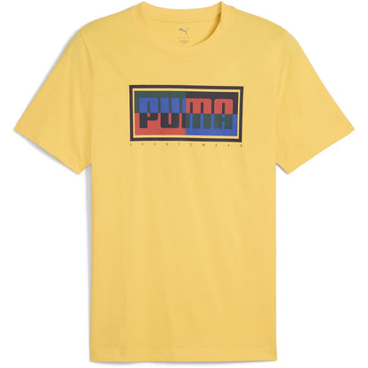 T-shirt puma graphic box tee sn99 yellow cotton