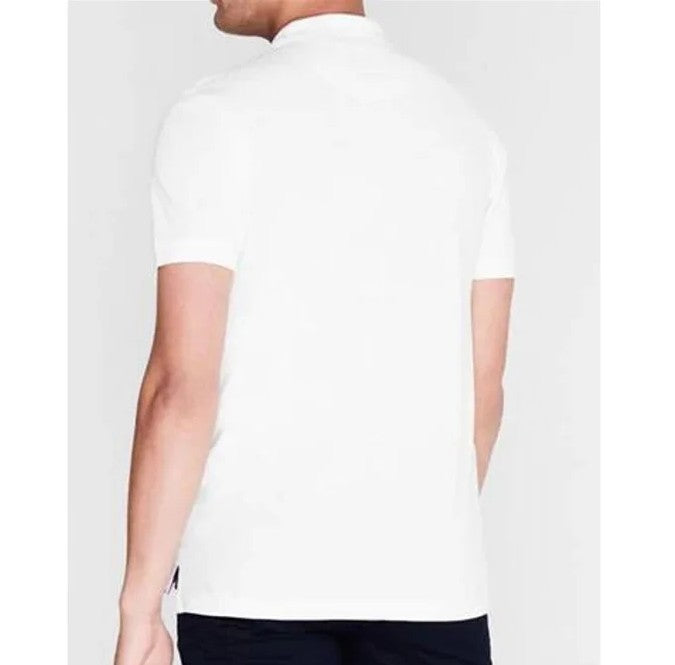 Polo Pierre Cardin 3 Bandes 100% Cotton (Blanc/Noir/Rose)