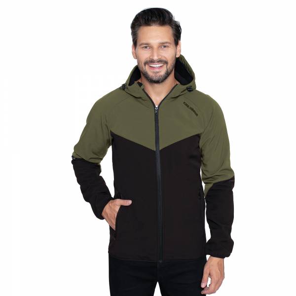 Veste SOFTSHELL KIRKJUBØUR® "Njordr" Hommes  vert/noir