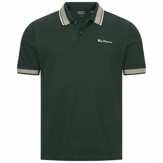 Polo BEN SHERMAN Twin Tipped  -Vert 100% coton