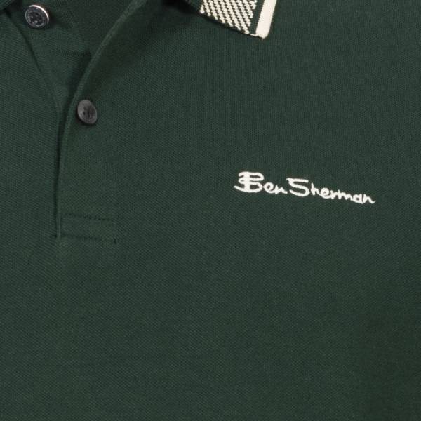 Polo BEN SHERMAN Twin Tipped  -Vert 100% coton