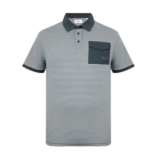 Polo Lee Cooper Stripe  Charc/whit