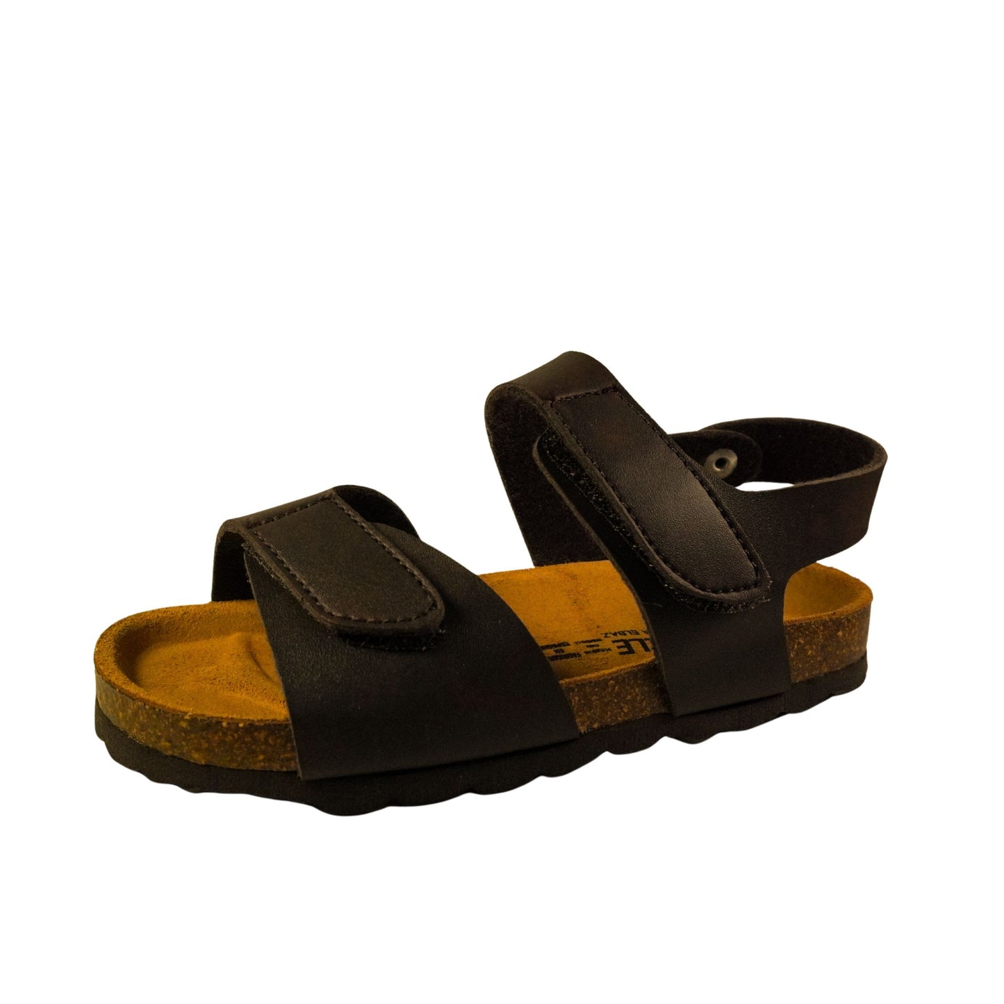 Sandale Pastelle Enfant marron foncè à Boucle, Semelle Confort en Cuir