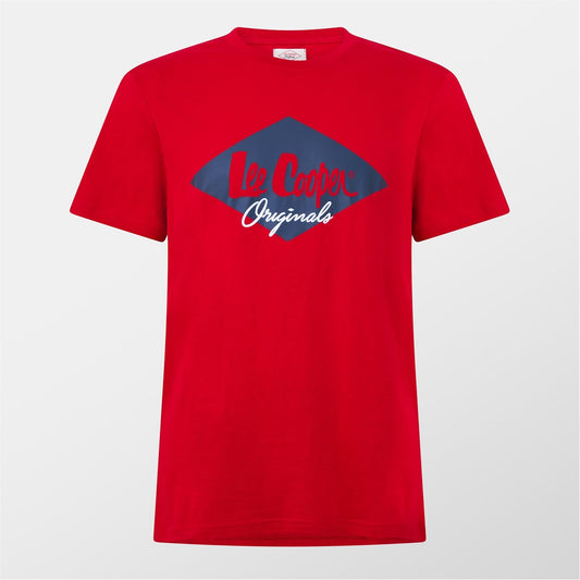 T- Shirt Lee Cooper 100% Coton rouge