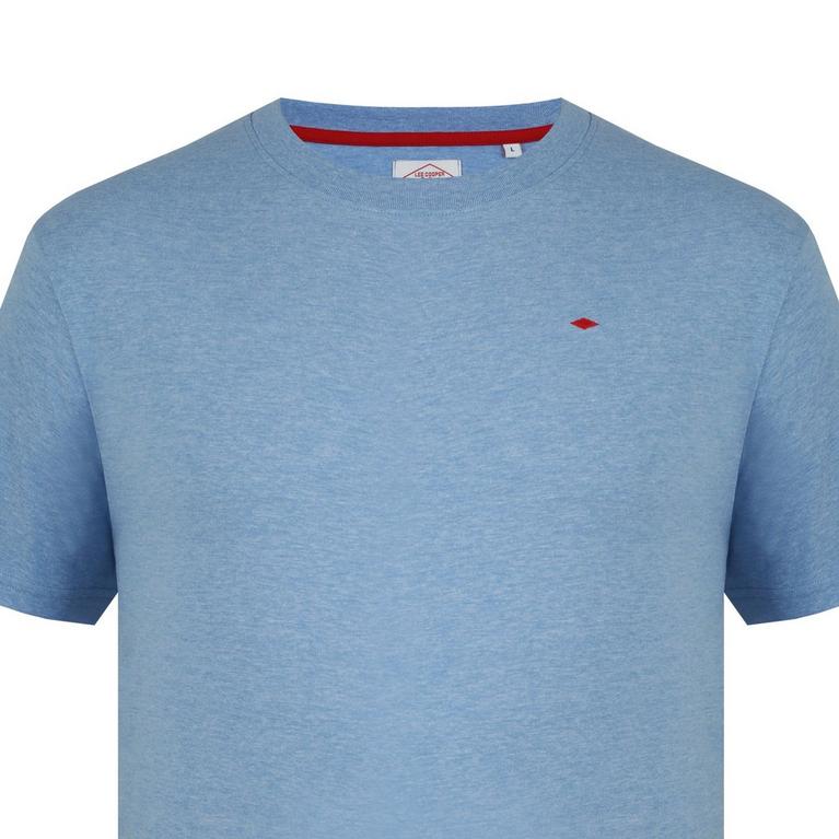 T-Shirt Lee Cooper Essentials Crew Sky Blue Cotton