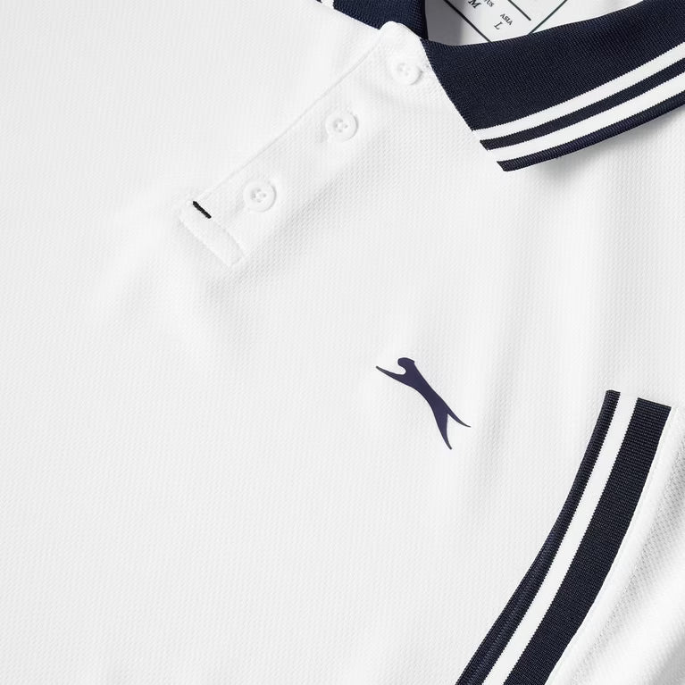 Polo Mens Slazenger Contrast White