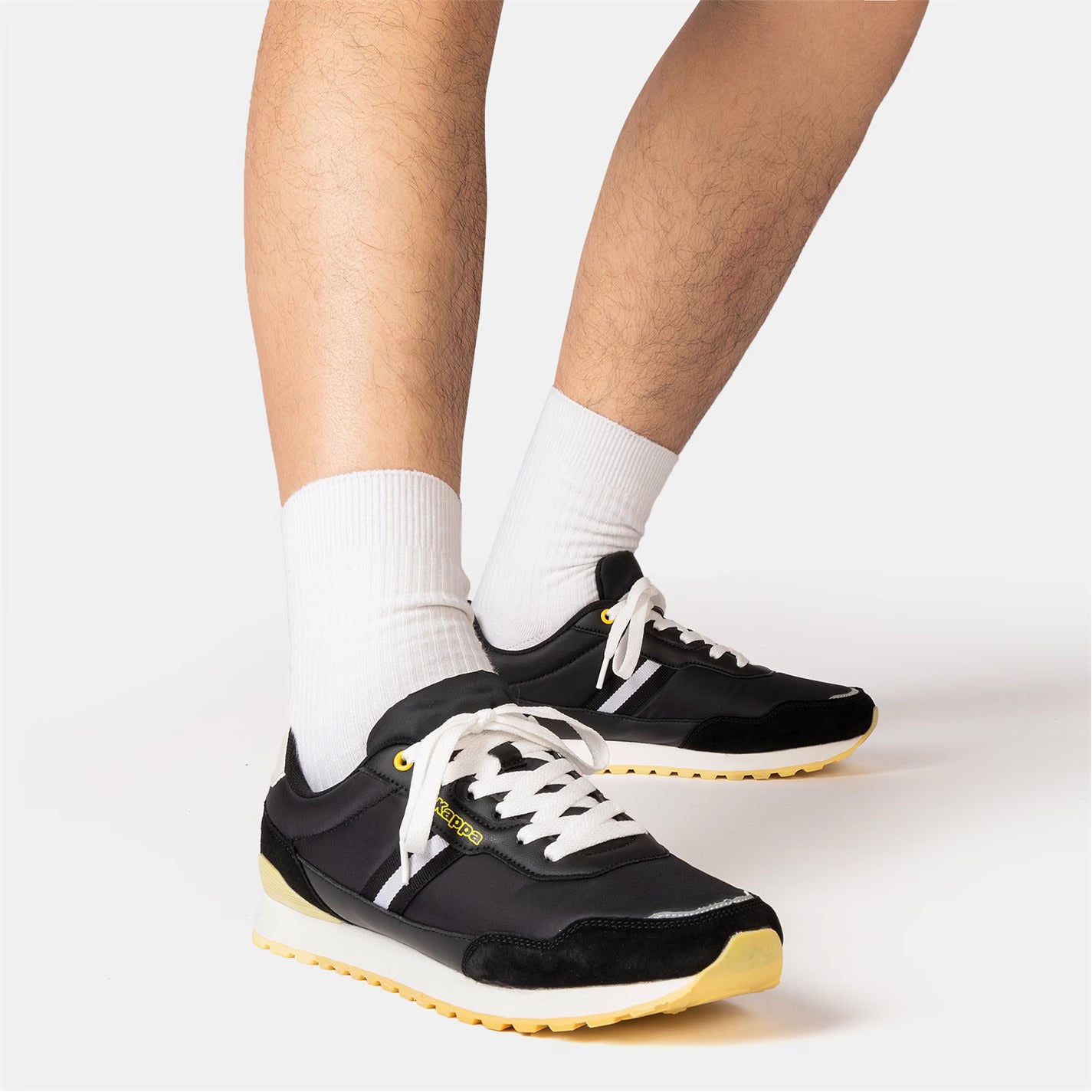 Basket Kappa DR Mens Noir/Jaune