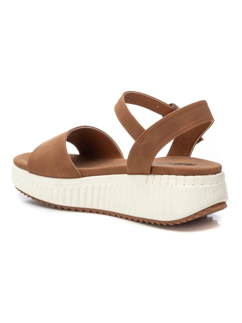 Sandales plates femme - Camel - Semelle Confort