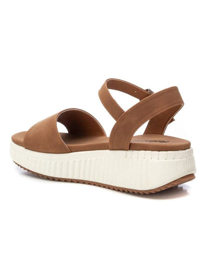 Sandales plates femme - Camel - Semelle Confort